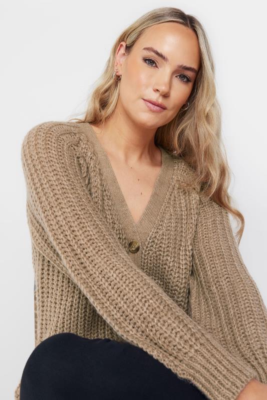 LTS Tall Brown Cable Knit Button Cardigan | Long Tall Sally 6