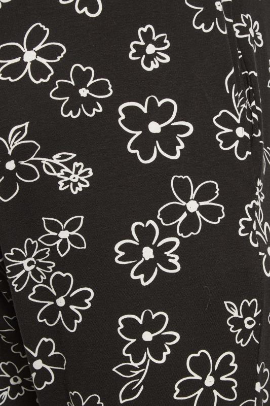 BUMP IT UP MATERNITY Plus Size Black Floral Print Jumpsuit | Yours Clothing 5