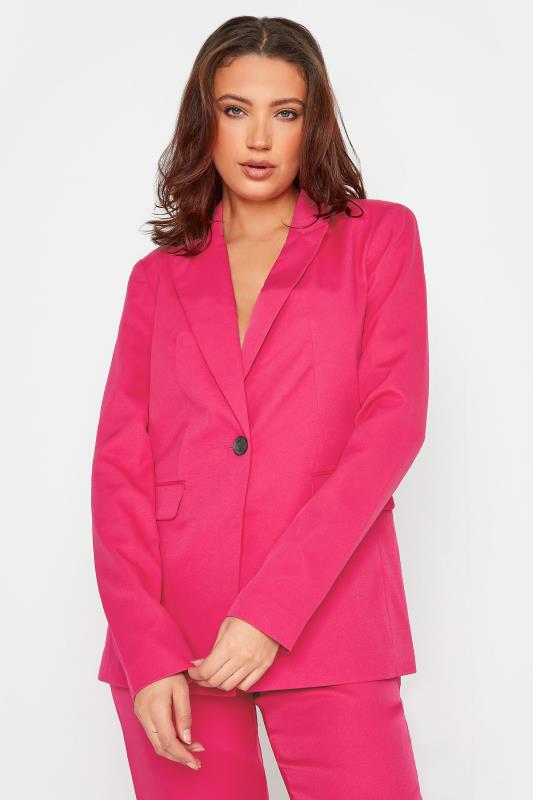 LTS Tall Women's Bright Pink Scuba Crepe Blazer | Long Tall Sally  2