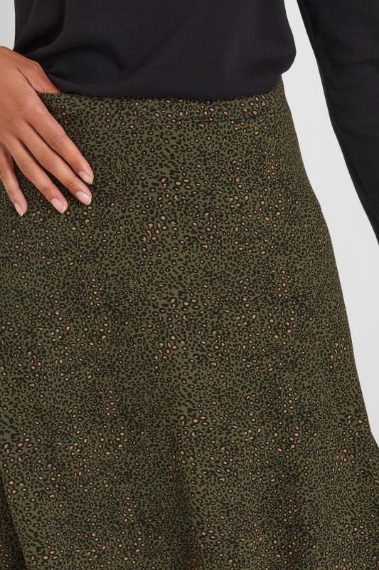 M&Co Khaki Green Animal Print Print Jersey Midi Skirt | M&Co 4