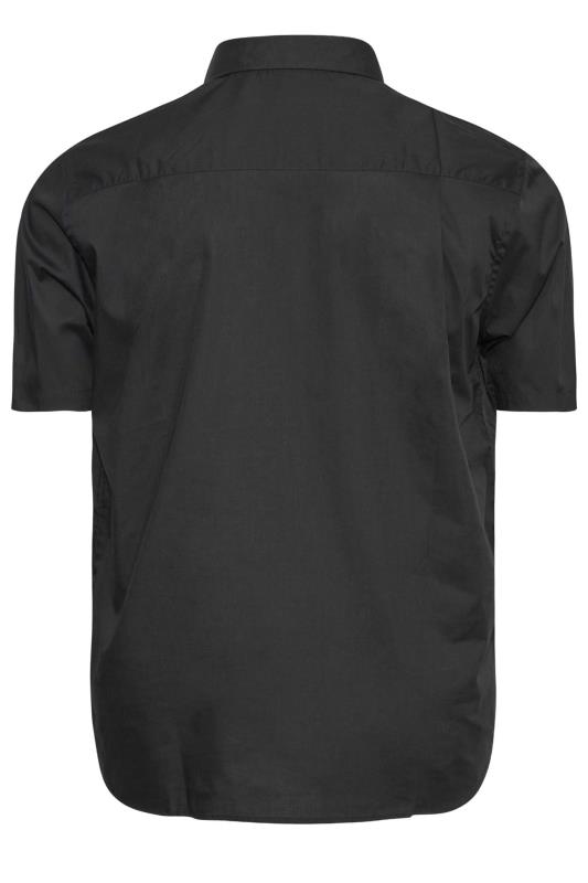 D555 Big & Tall Black Basic Short Sleeve Shirt 3