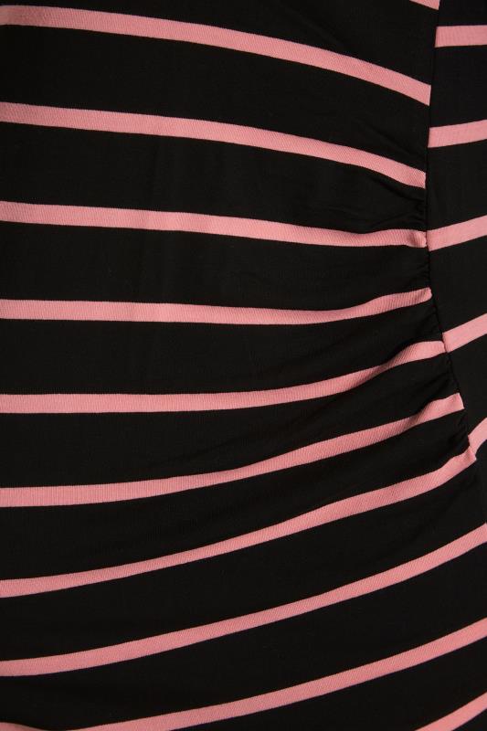 BUMP IT UP MATERNITY Black & Pink Stripe T-Shirt_S.jpg