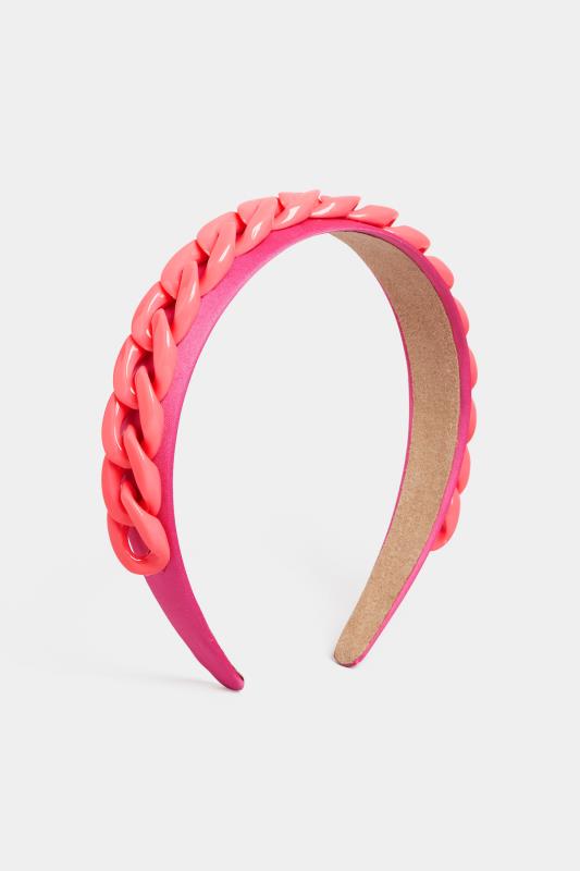 Pink Chunky Chain Headband | Yours Clothing 2