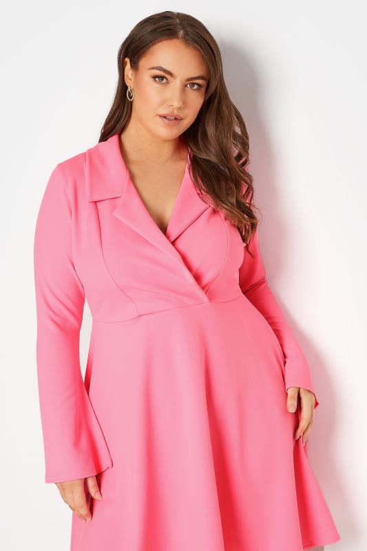 LIMITED COLLECTION Curve Pink Blazer Dress 4