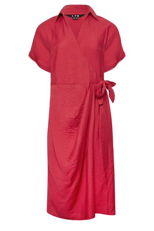 LTS Tall Women's Red Wrap Front Dress | Long Tall Sally 6