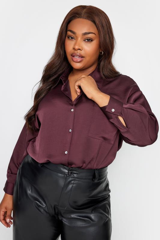 YOURS Plus Size Red Button Through Shirt | Yours Clothing 5