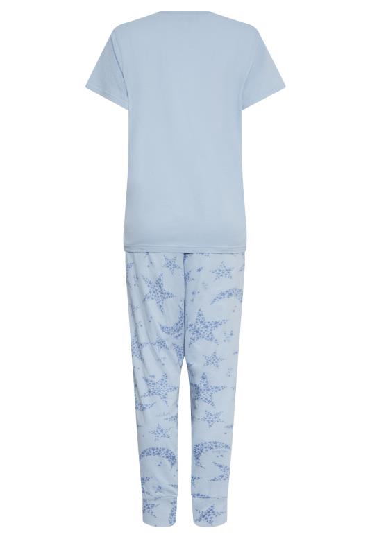 M&Co Blue Cotton Womens Star Print Pyjama Set | M&Co 9