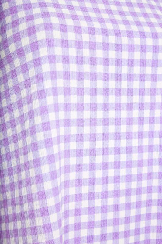 Curve Lilac Purple Gingham Square Neck Vest Top_S.jpg