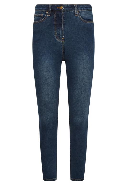 YOURS PETITE Plus Size Mid Blue Skinny AVA Jeans | Yours Clothing 1