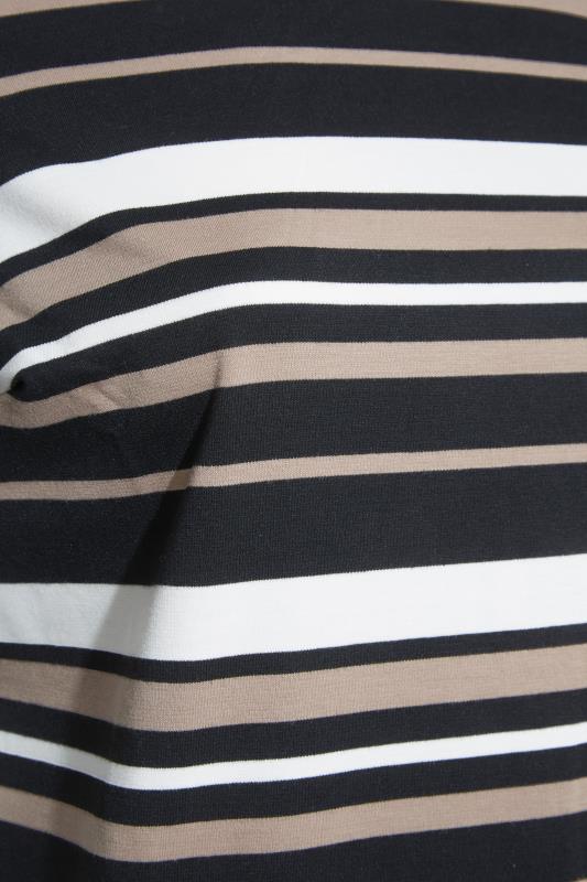 Curve Black Stripe Print Tunic Dress 7