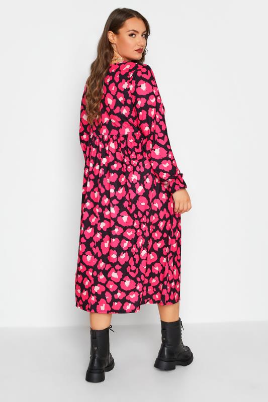 LIMITED COLLECTION Plus Size Pink Animal Print Dress | Yours Clothing 3