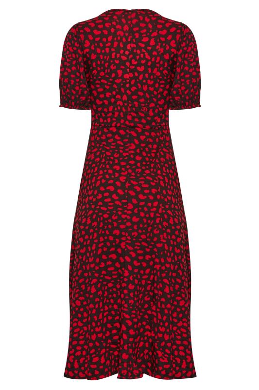 M&Co Red Animal Print Keyhole Midi Dress | M&Co  7