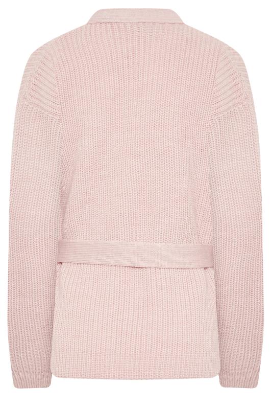 LTS Tall Womens Pale Pink Ballet Knitted Cardigan | Long Tall Sally 7