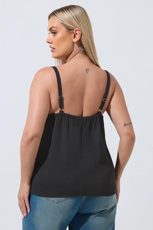 LIMITED COLLECTION Plus Size Black Lace Vest Top | Yours Clothing 2