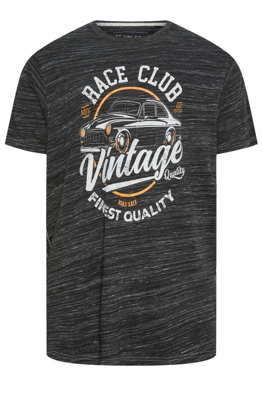 KAM Big & Tall Black 'Race Club' Slogan Short Sleeve T-Shirt | BadRhino 3