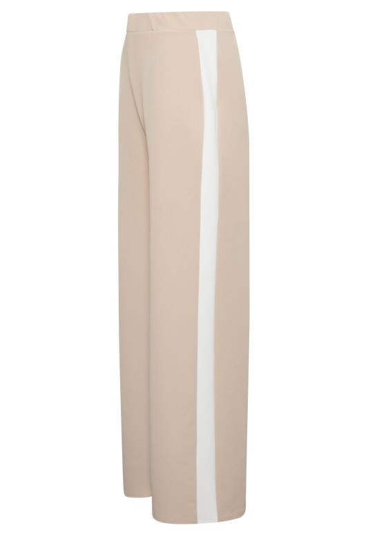 LTS Tall Women's Cream Side Stripe Wide Leg Trousers | Long Tall Sally 5