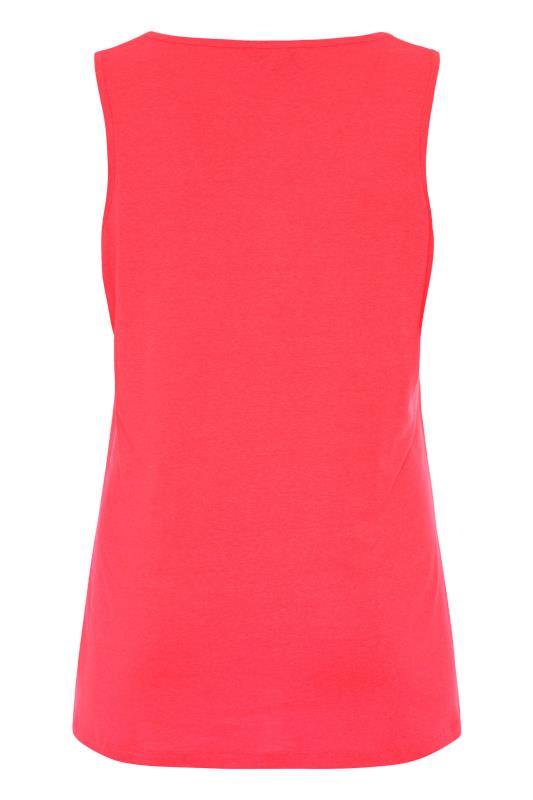 YOURS FOR GOOD Neon Pink Rib Button Detail Vest_BK.jpg