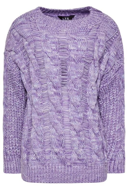 LTS Tall Lilac Purple Knit Jumper | Long Tall Sally 6