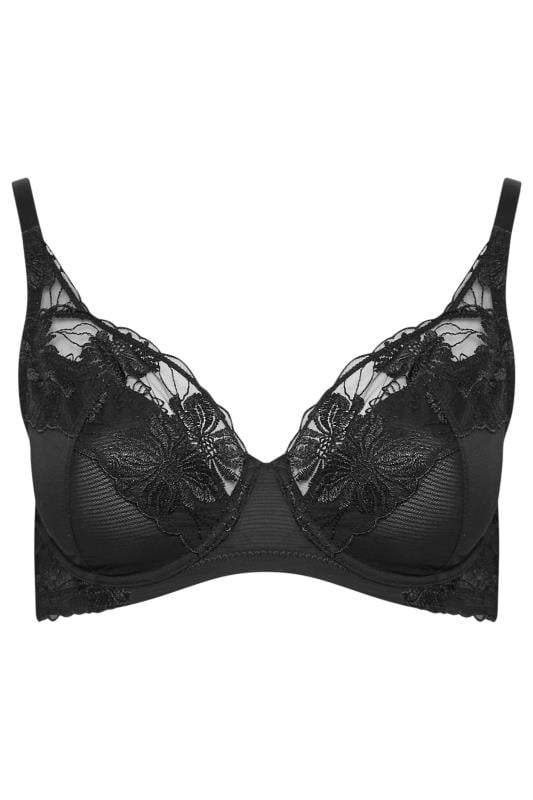 M&Co 2 PACK Purple & Black Floral Lace Trim Bra | M&Co 11