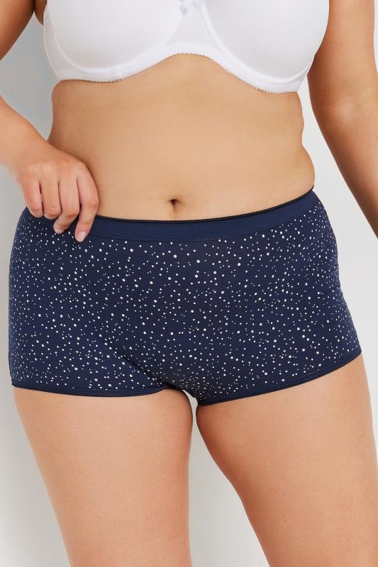 YOURS Plus Size 5 PACK Blue Marble Print Shorts | Yours Clothing 2