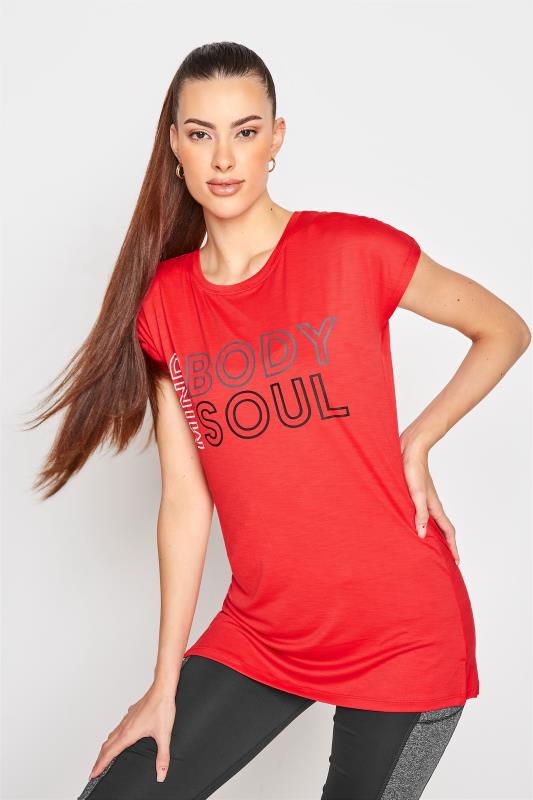 Tall  LTS ACTIVE Red Graphic Top