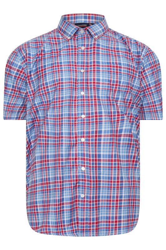  Grande Taille ESPIONAGE Big & Tall Blue & Red Check Shirt
