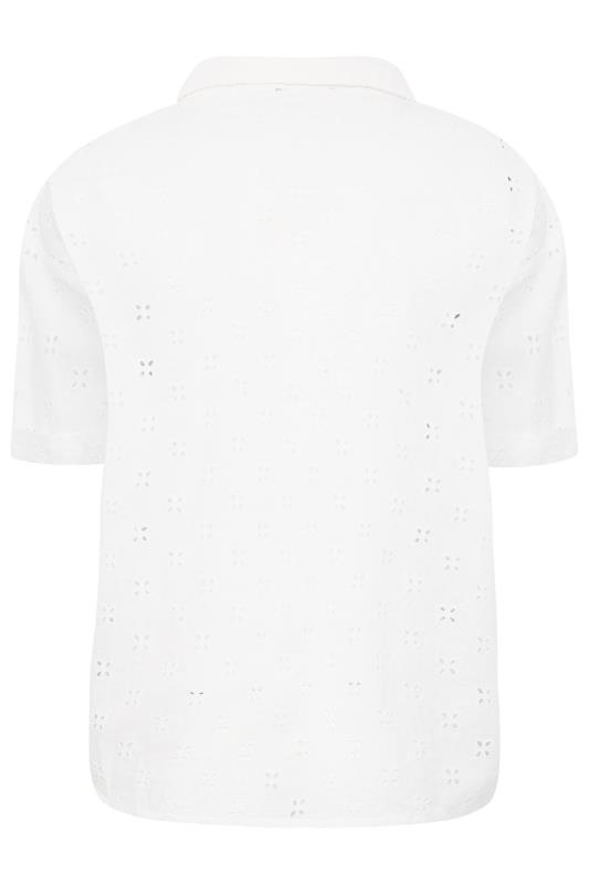 LIMITED COLLECTION Curve White Broderie Anglaise Shirt | Yours Clothing 9