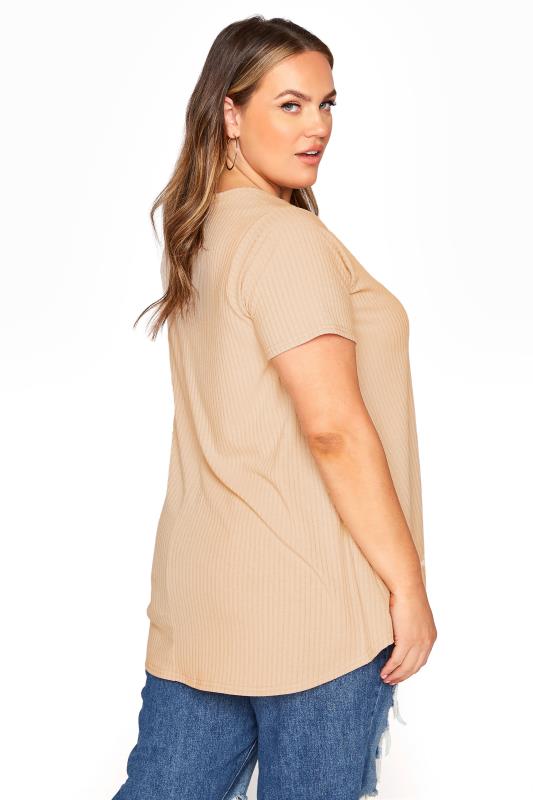 LIMITED COLLECTION Curve Natural Brown Rib Swing Top_C.jpg