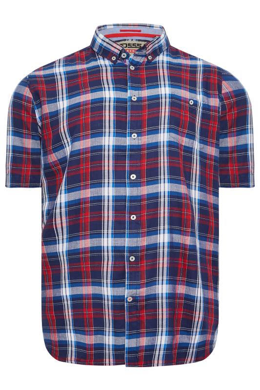Men's  D555 Big & Tall Red Check Print Shirt