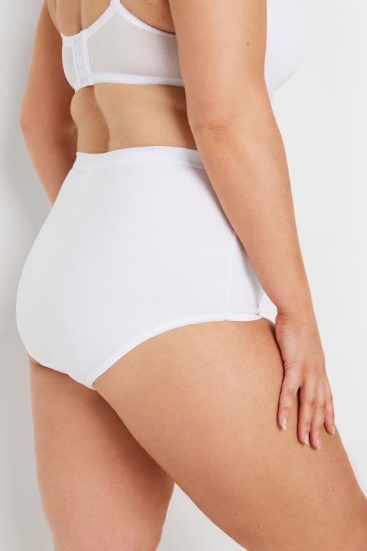 YOURS Plus Size 5 PACK White Stretch Full Briefs | Yours Clothing  4