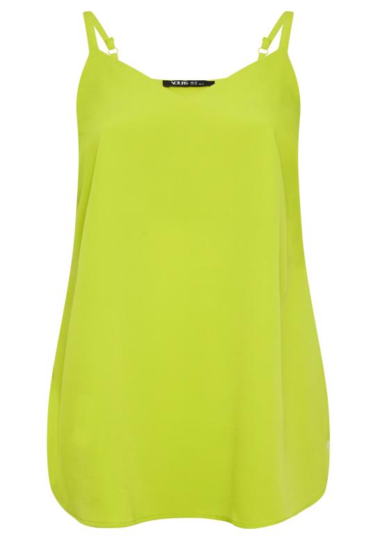 YOURS Plus Size Green Cami Vest Top | Yours Clothing 5