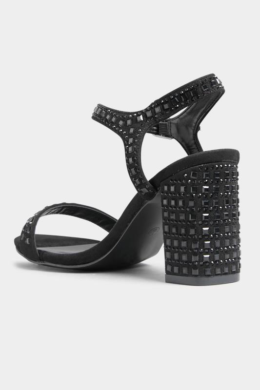 LIMITED COLLECTION Black Diamante Strappy Heels In Extra Wide Fit_D.jpg