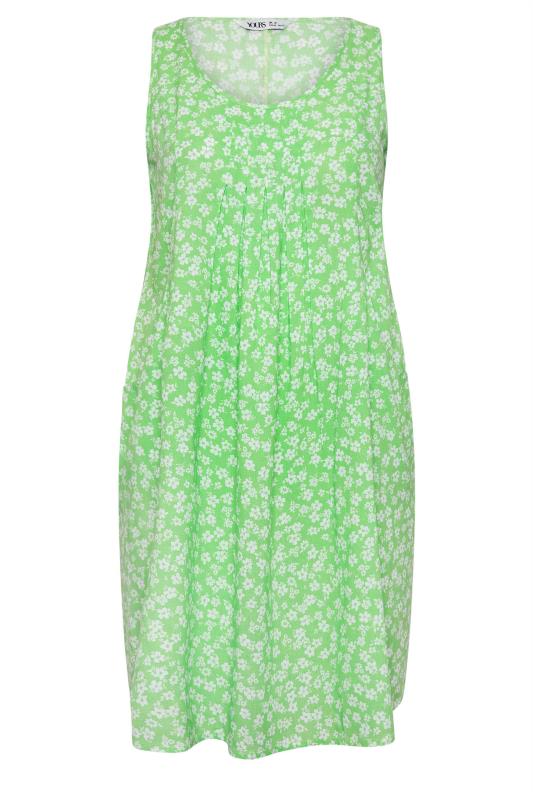 YOURS Plus Size Green Floral Ditsy Pocket Dress | Yours Clothing 5