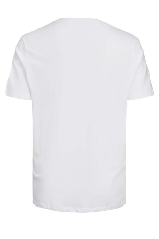 JACK & JONES Big & Tall White Logo Print T-Shirt  3