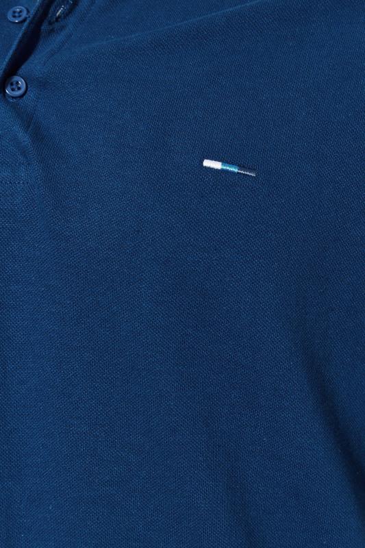 BadRhino Blue Essential Tipped Polo Shirt | BadRhino 2