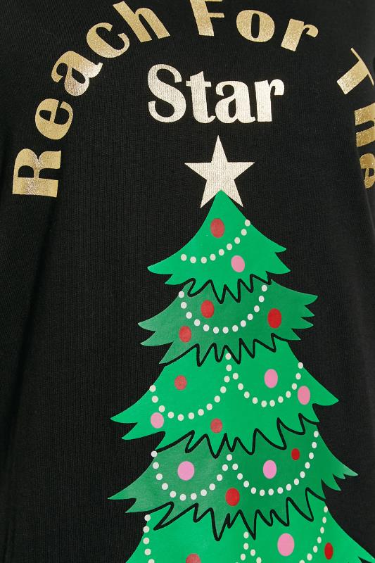 LTS Tall Black 'Reach For The Star' Christmas Nightdress | Long Tall Sally 5