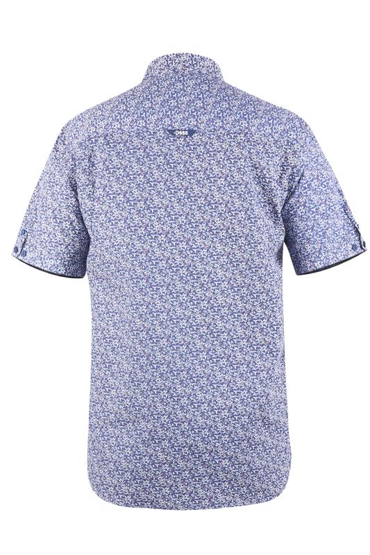 D555 Big & Tall Blue Floral Print Shirt 2