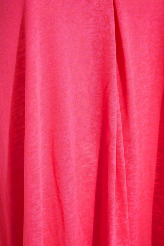 Plus Size Hot Pink Burnout Pleat Vest Top | Yours Clothing 4