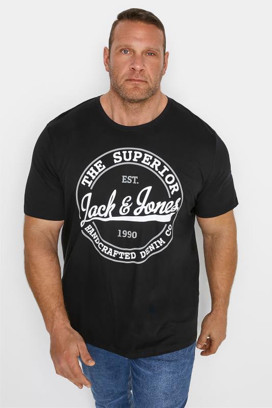  Grande Taille JACK & JONES Big & Tall Black Brat T-Shirt