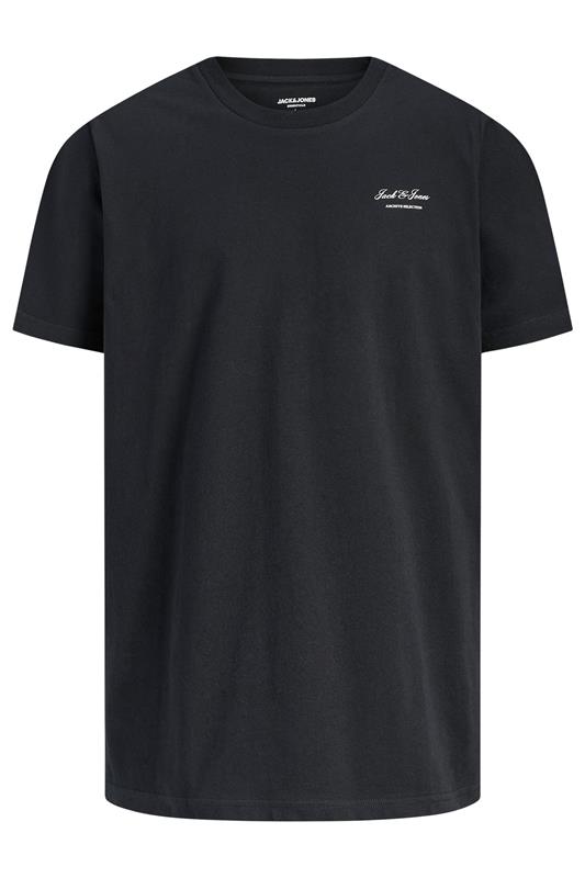 JACK & JONES Big & Tall Black Logo Graphic T-Shirt | BadRhino 2