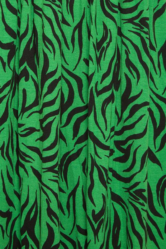 YOURS Plus Size Green Zebra Print Throw On Midaxi Dress | Yours Clothing 5