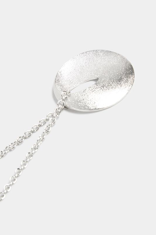 Silver Tone Long Pendant Necklace | Yours Clothing 3
