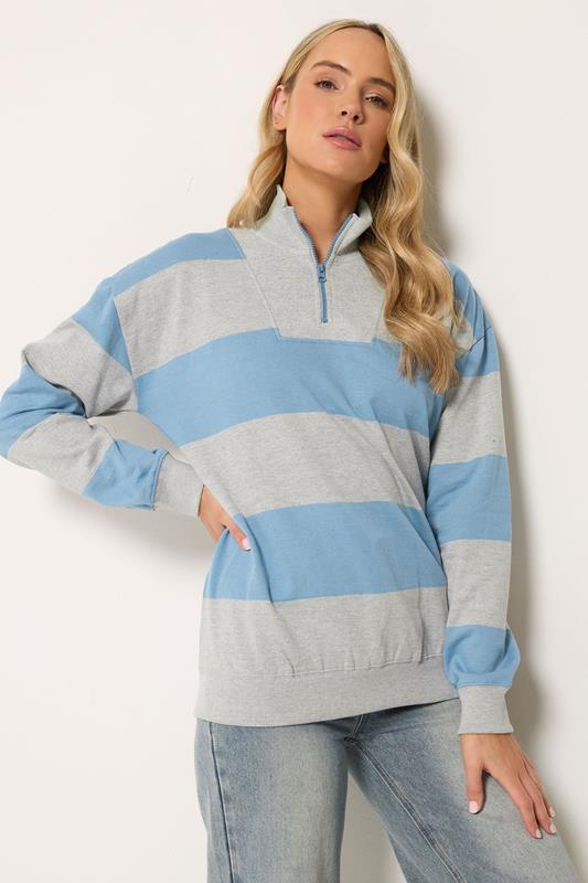 LTS Tall Women's Grey Half Zip Sweatshirt | Long Tall Sally 1