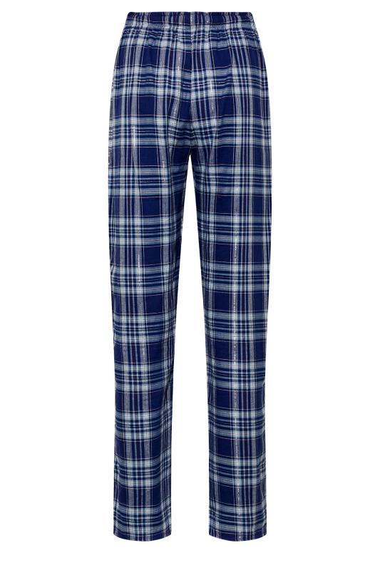 LTS Tall Women's Navy Blue Woven Check Pyjama Bottoms | Long Tall Sally 7