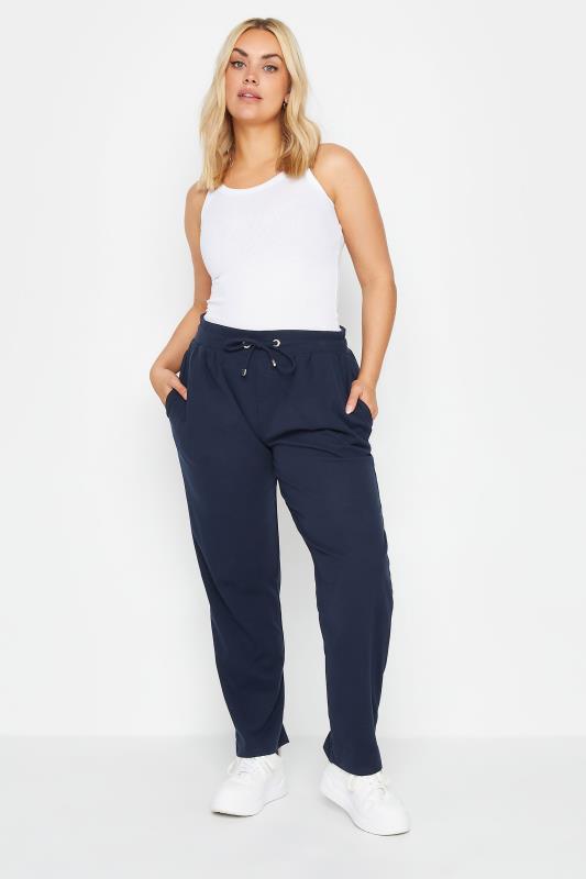  Grande Taille YOURS Curve Navy Blue Straight Leg Joggers