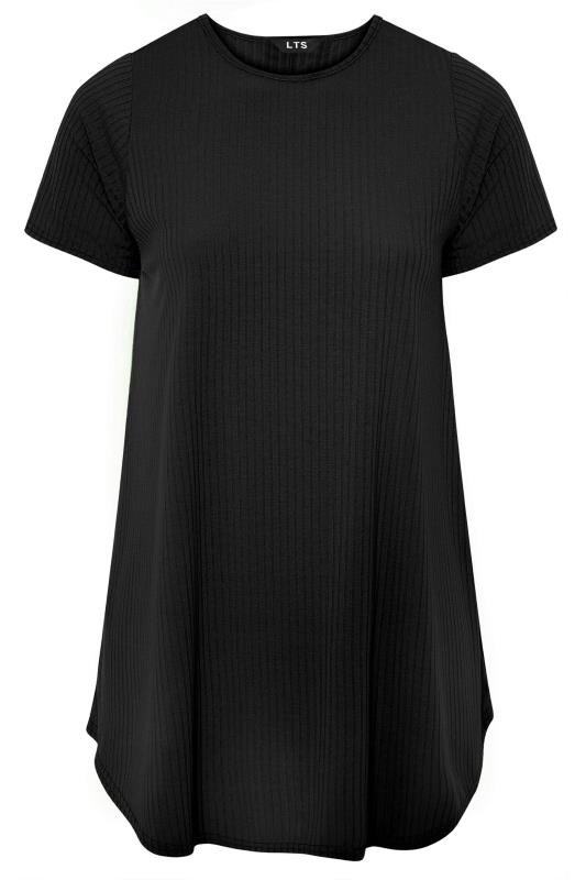 LTS Tall Women's Black Rib Swing T-Shirt | Long Tall Sally  4