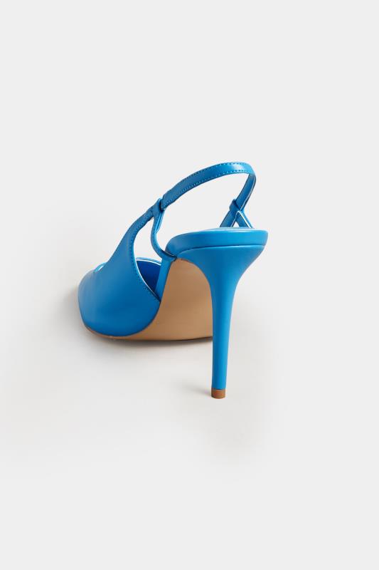 LTS Blue Sling Back Heel Court Shoes  in Standard Fit | Long Tall Sally 4
