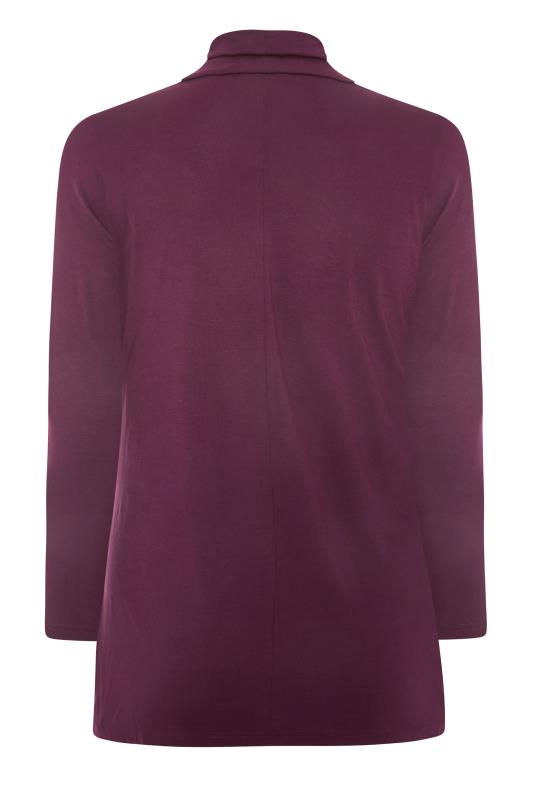 LIMITED COLLECTION Curve Berry Purple Turtle Neck Top 8