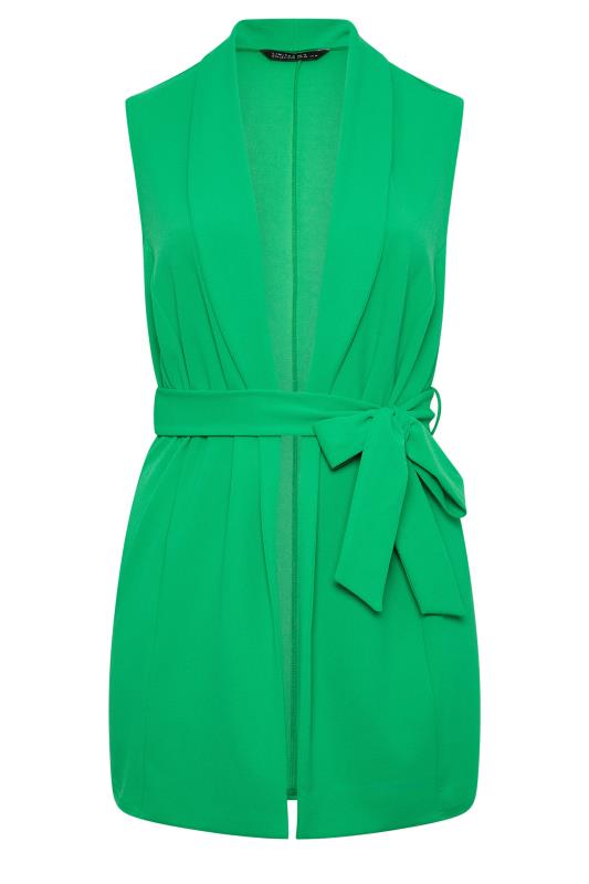 LIMITED COLLECTION Plus Size Green Sleeveless Blazer | Yours Clothing 6