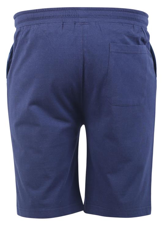 D555 Big & Tall Navy Blue Top & Shorts Loungewear Set 8